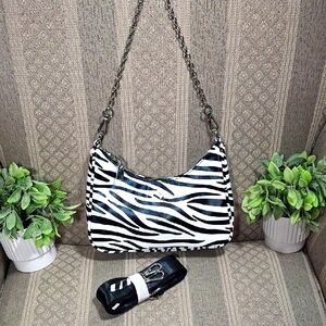 Peta & Jain Paloma Zebra Print Vegan Convertible Bag